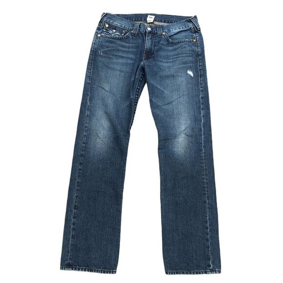 True Religion Jeans Size 34 SLIM Blue - Picture 4 of 8